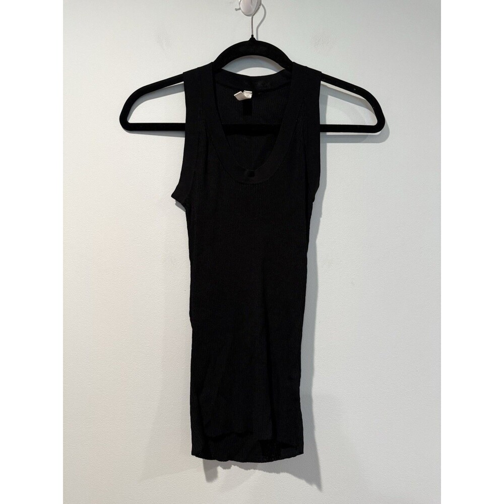 Wishlist Tank Top Womens Small Blk Lightweight Travel Stretch Work Minimal Basic